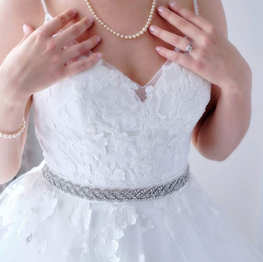 Beautiful Rhinestone Bridal Belt/Sash